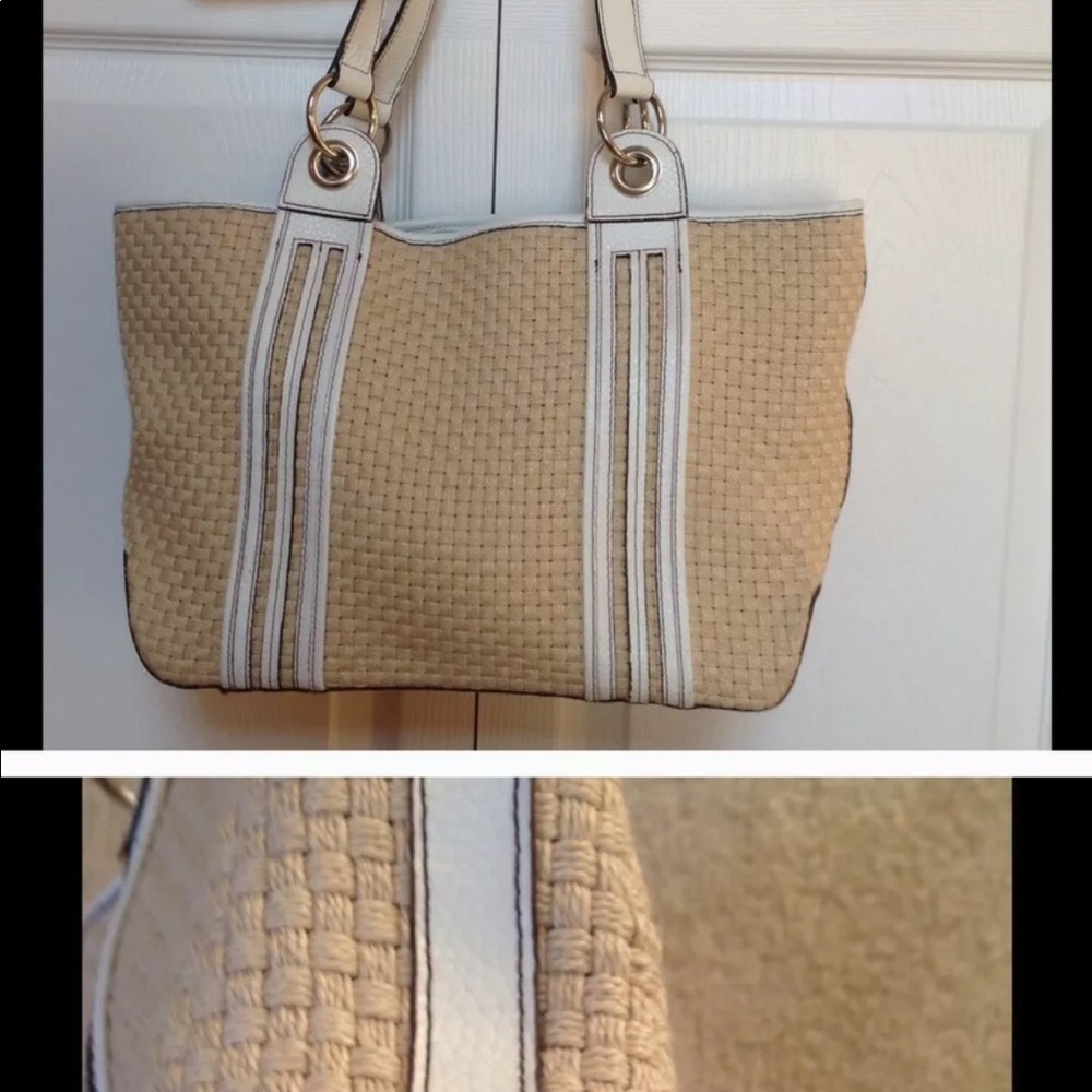 Vintage straw tote